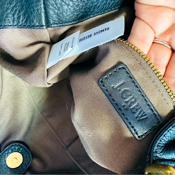 J. Crew Campo Elegant Black Leather Shoulder Bag - Picture 8 of 11